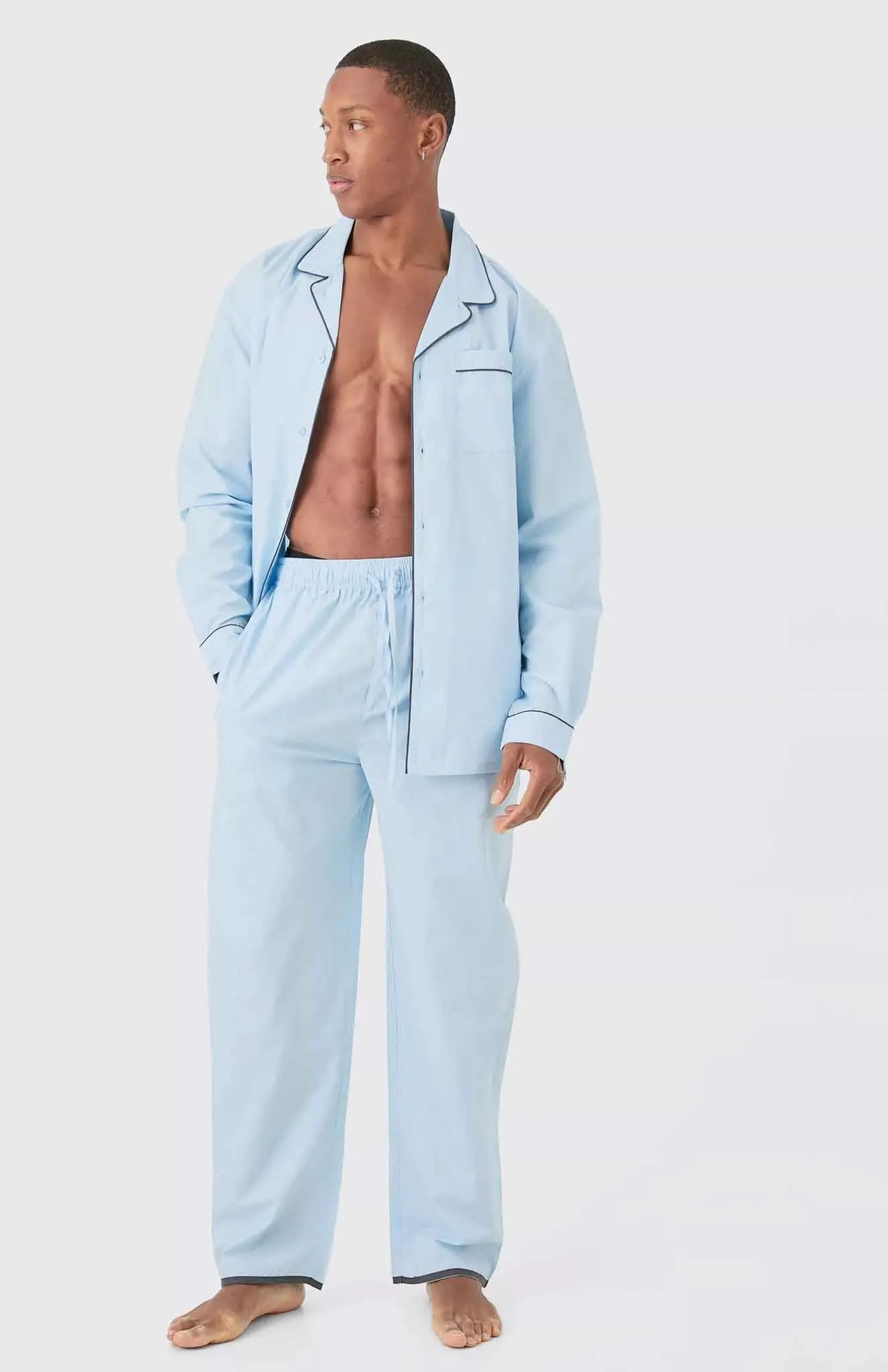 Lazy Legend  | Blue Lounge Wear Set | 100% Cotton