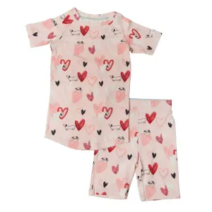 Loulou Lollipop Short Pajama Set - Pink Pup