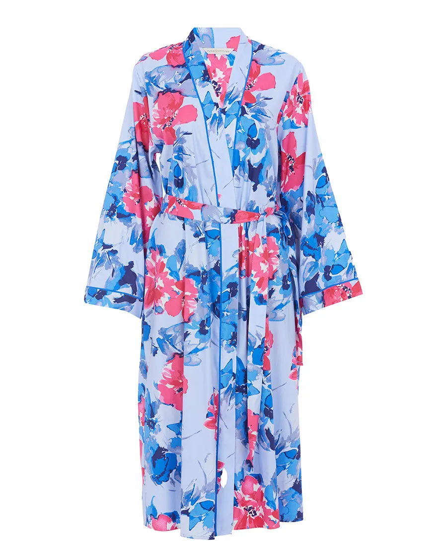 Lyla Womens Floral Print Long Dressing Gown