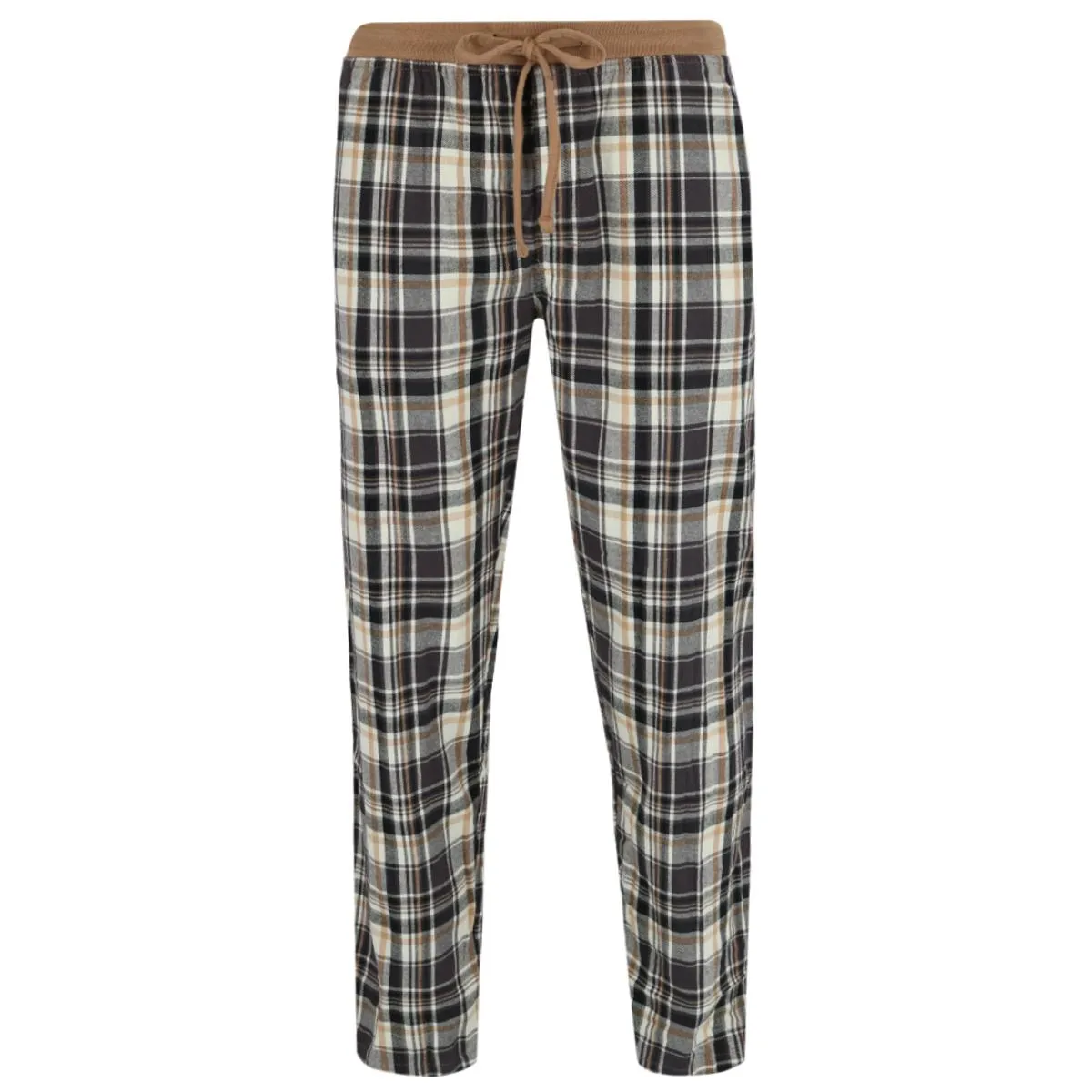 Majestic International Men's Short Sleeve and Flannel Pant Pajama Set