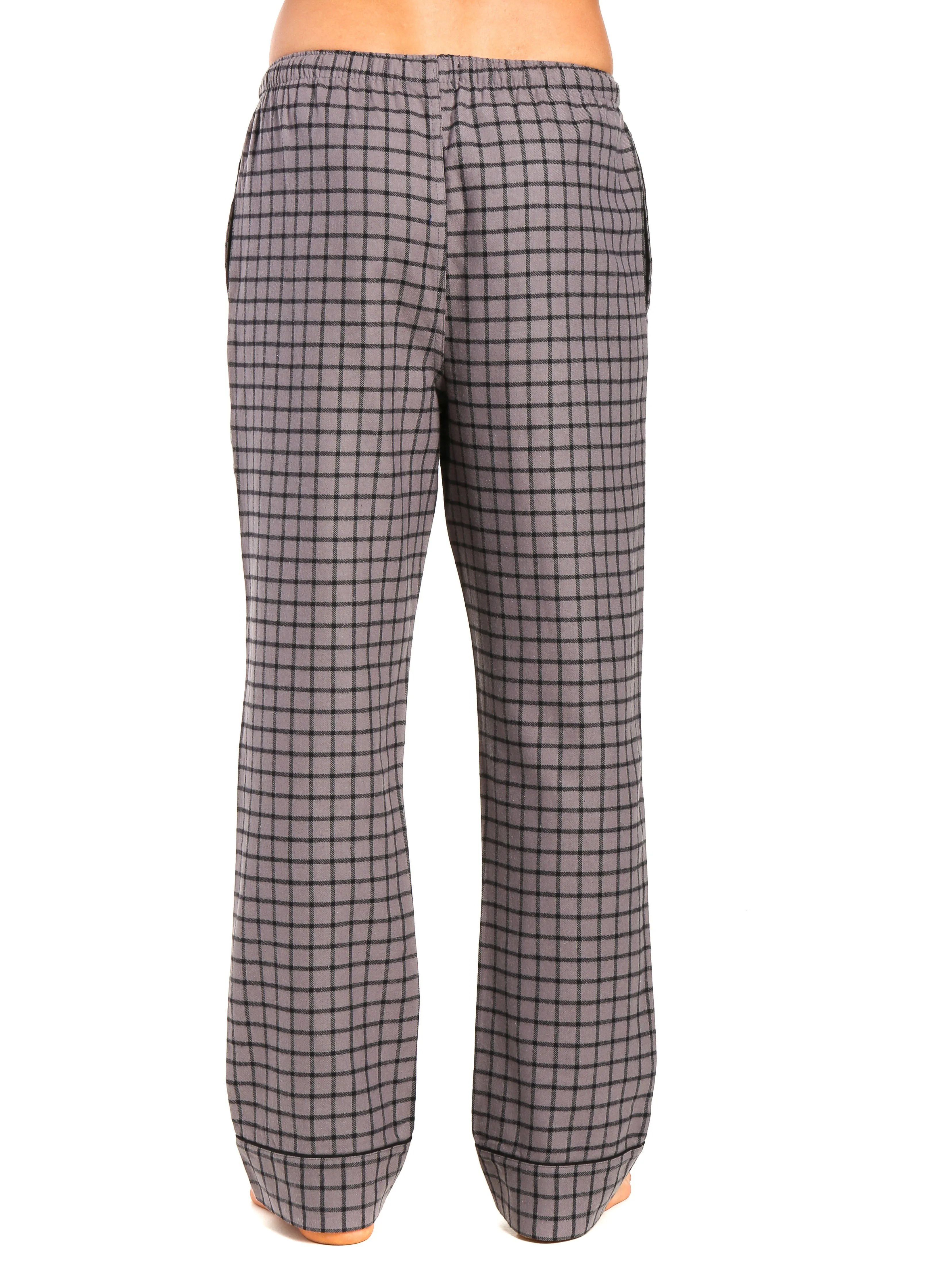 Men's 100% Cotton Flannel Lounge Pants - 2 Pack