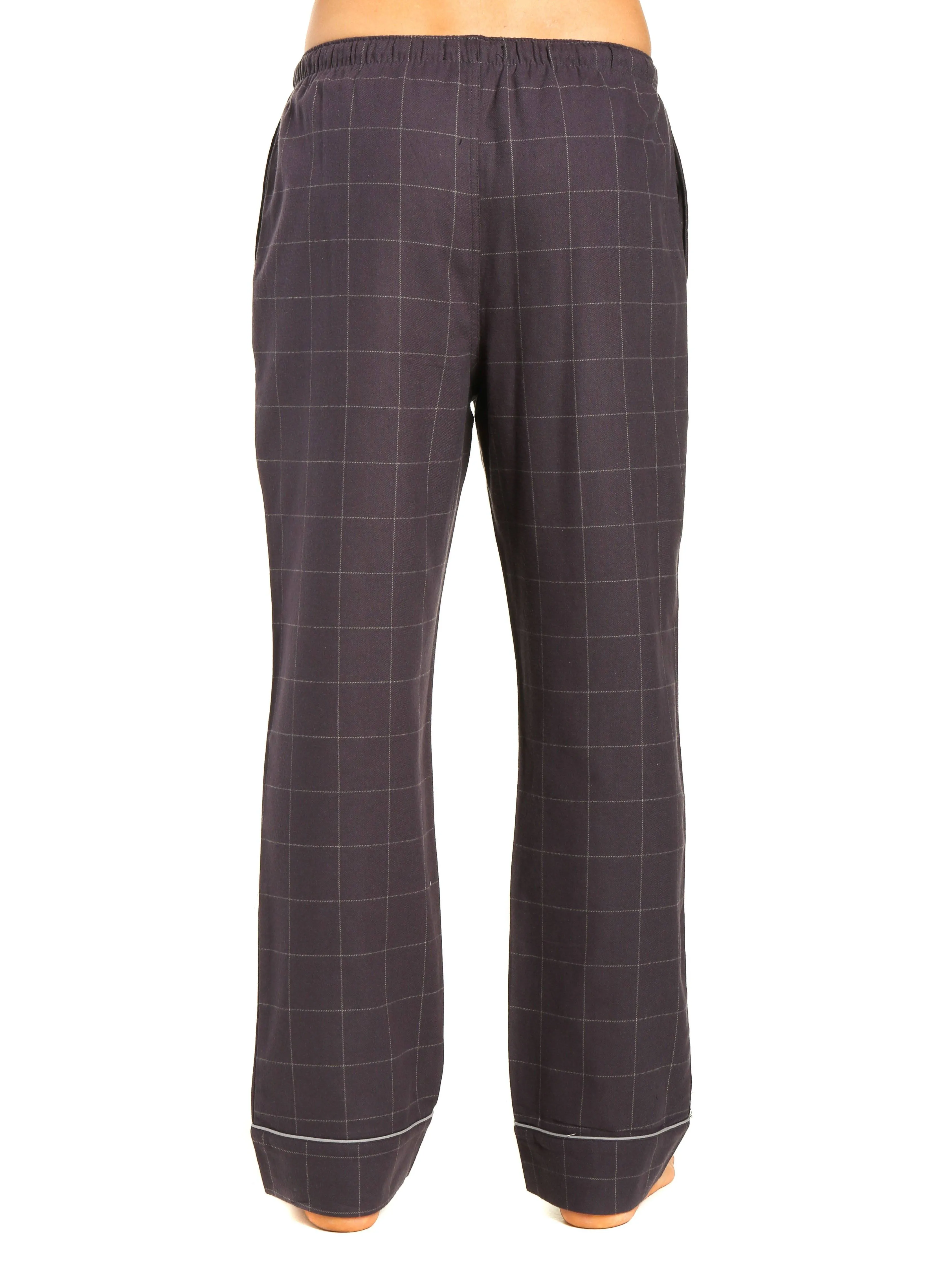 Men's 100% Cotton Flannel Lounge Pants - 2 Pack