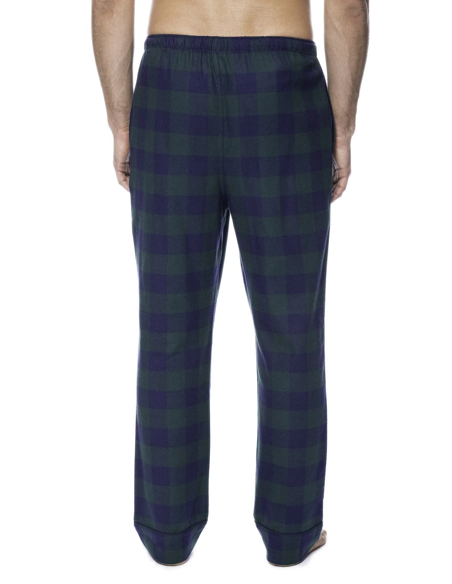 Men's 100% Cotton Flannel Lounge Pants - 2 Pack