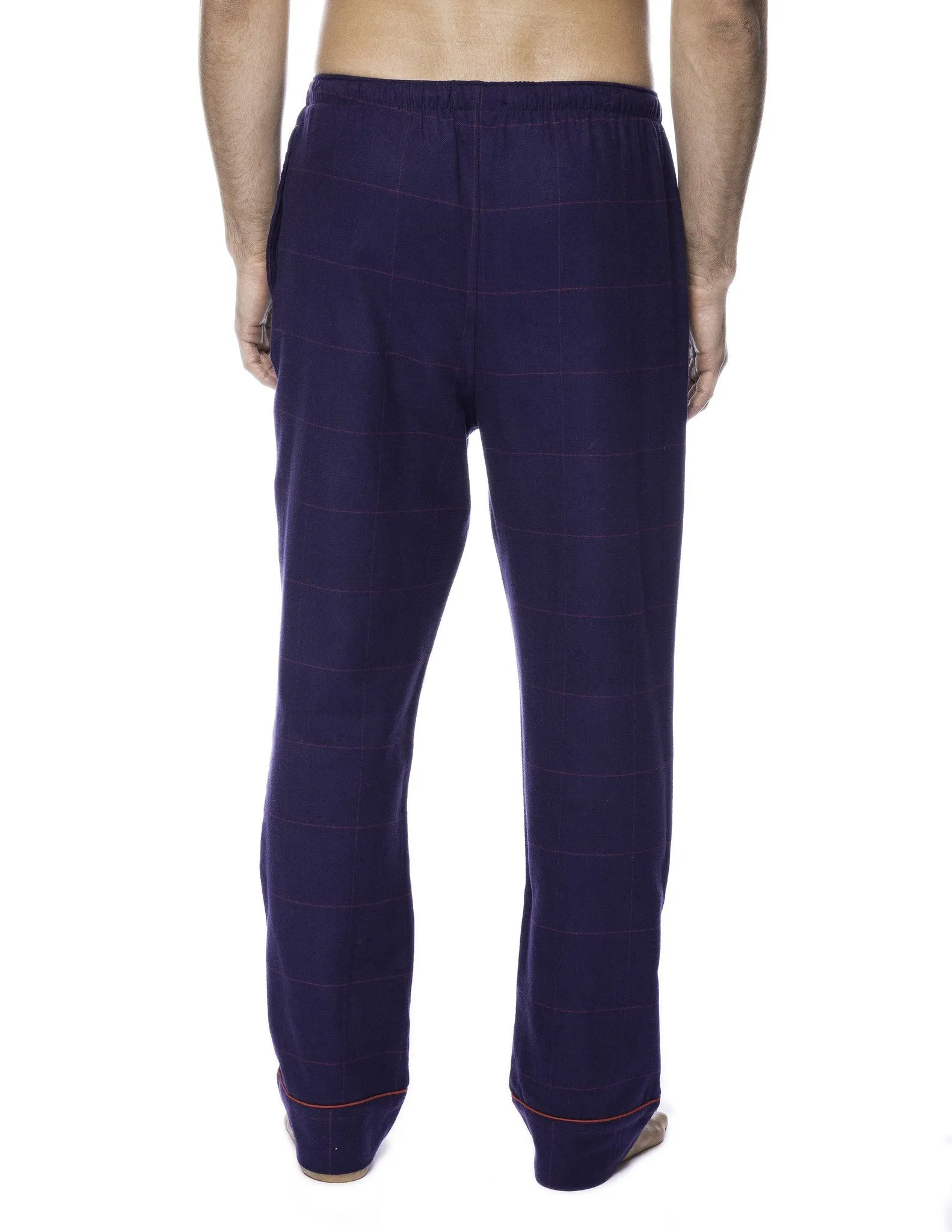 Men's 100% Cotton Flannel Lounge Pants - 2 Pack