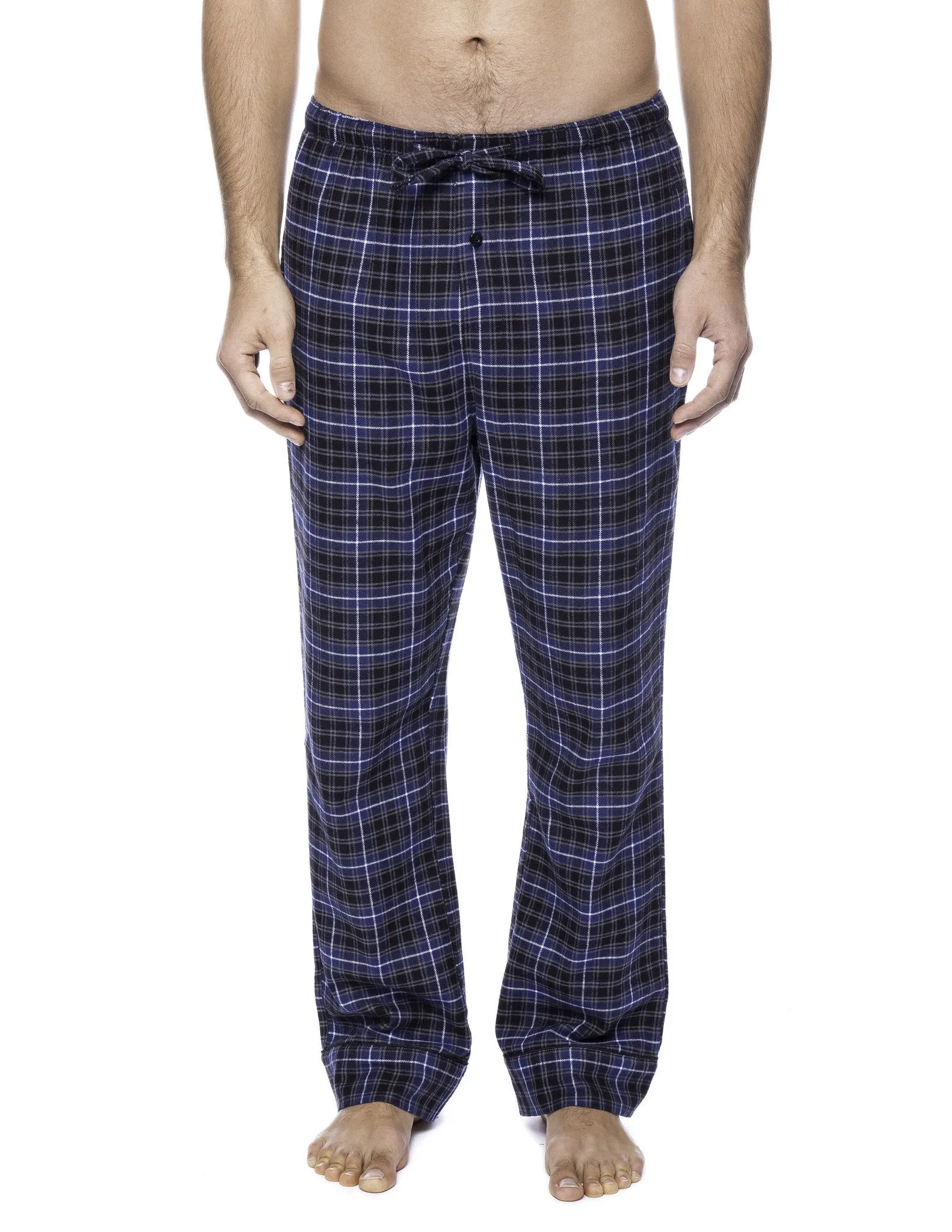 Men's 100% Cotton Flannel Lounge Pants - 2 Pack