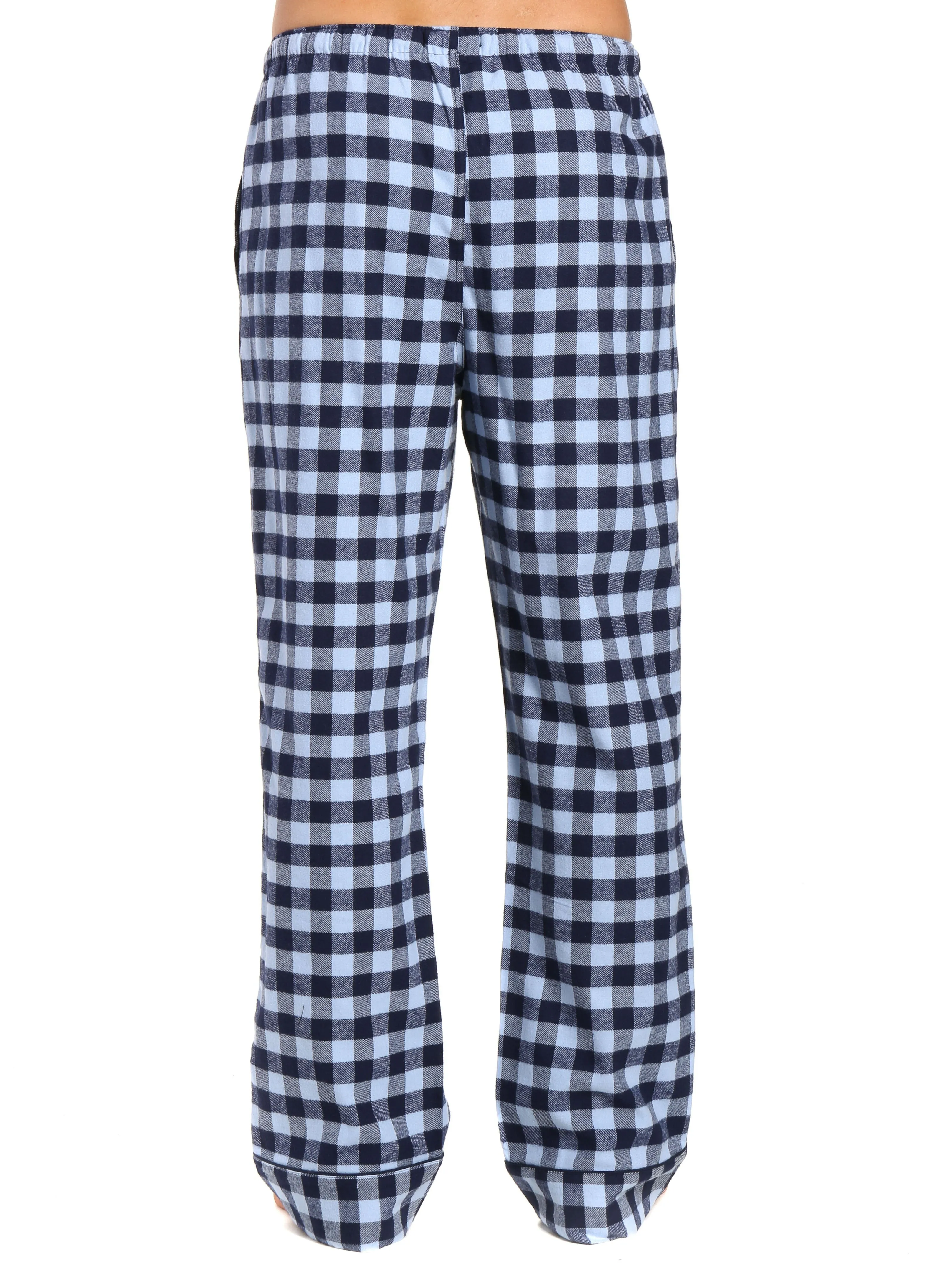 Men's 100% Cotton Flannel Lounge Pants - 2 Pack