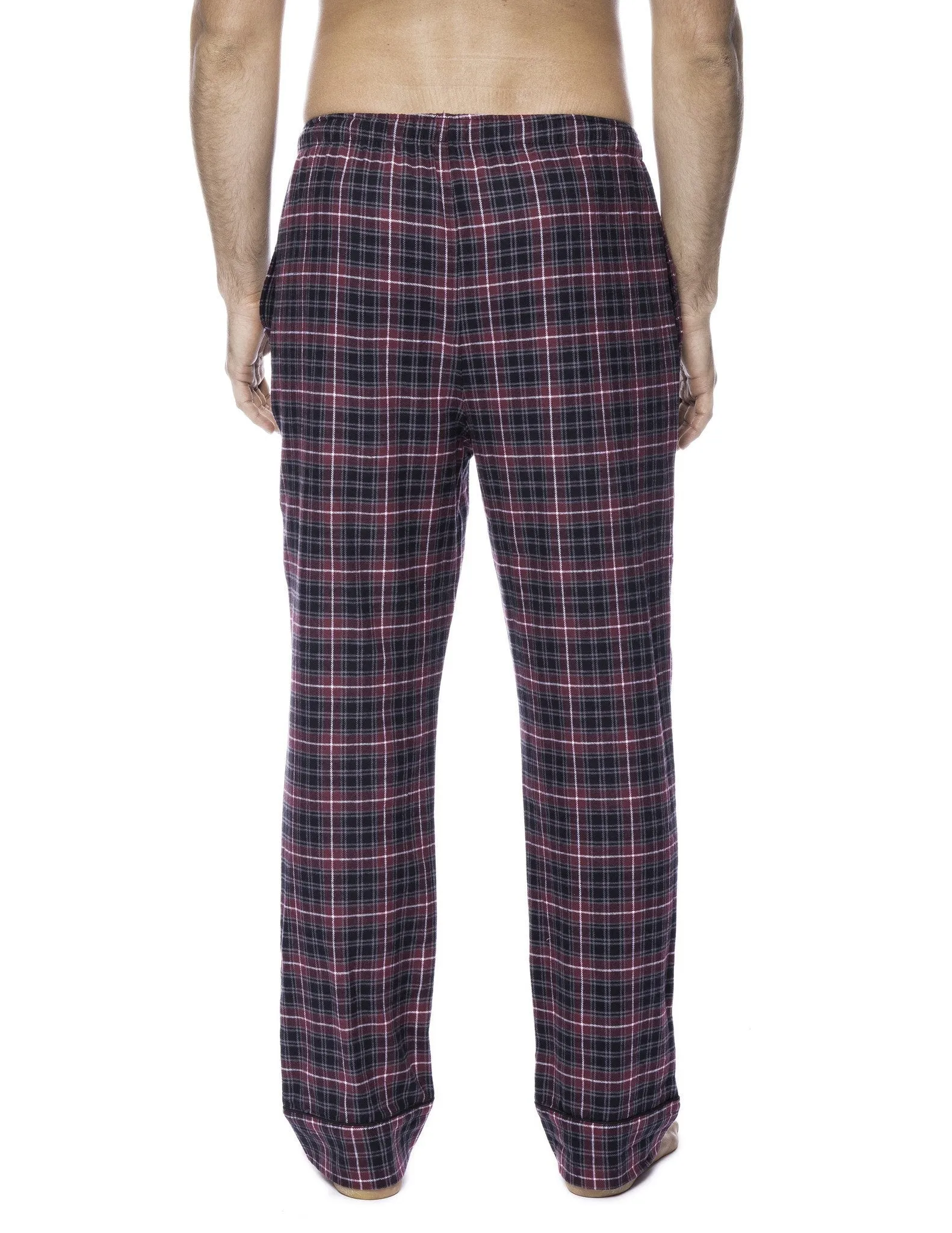 Men's 100% Cotton Flannel Lounge Pants - 2 Pack