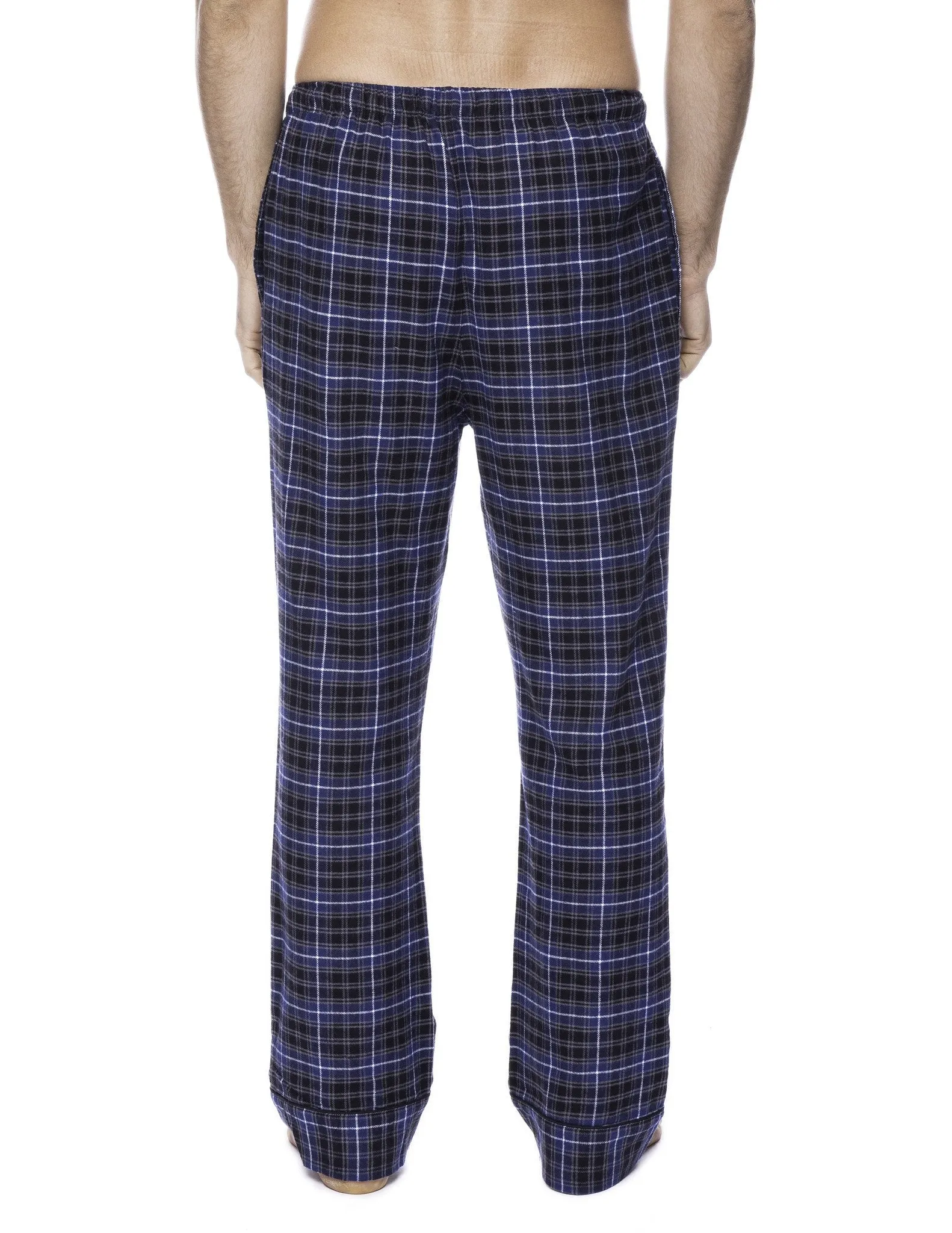 Men's 100% Cotton Flannel Lounge Pants - 2 Pack