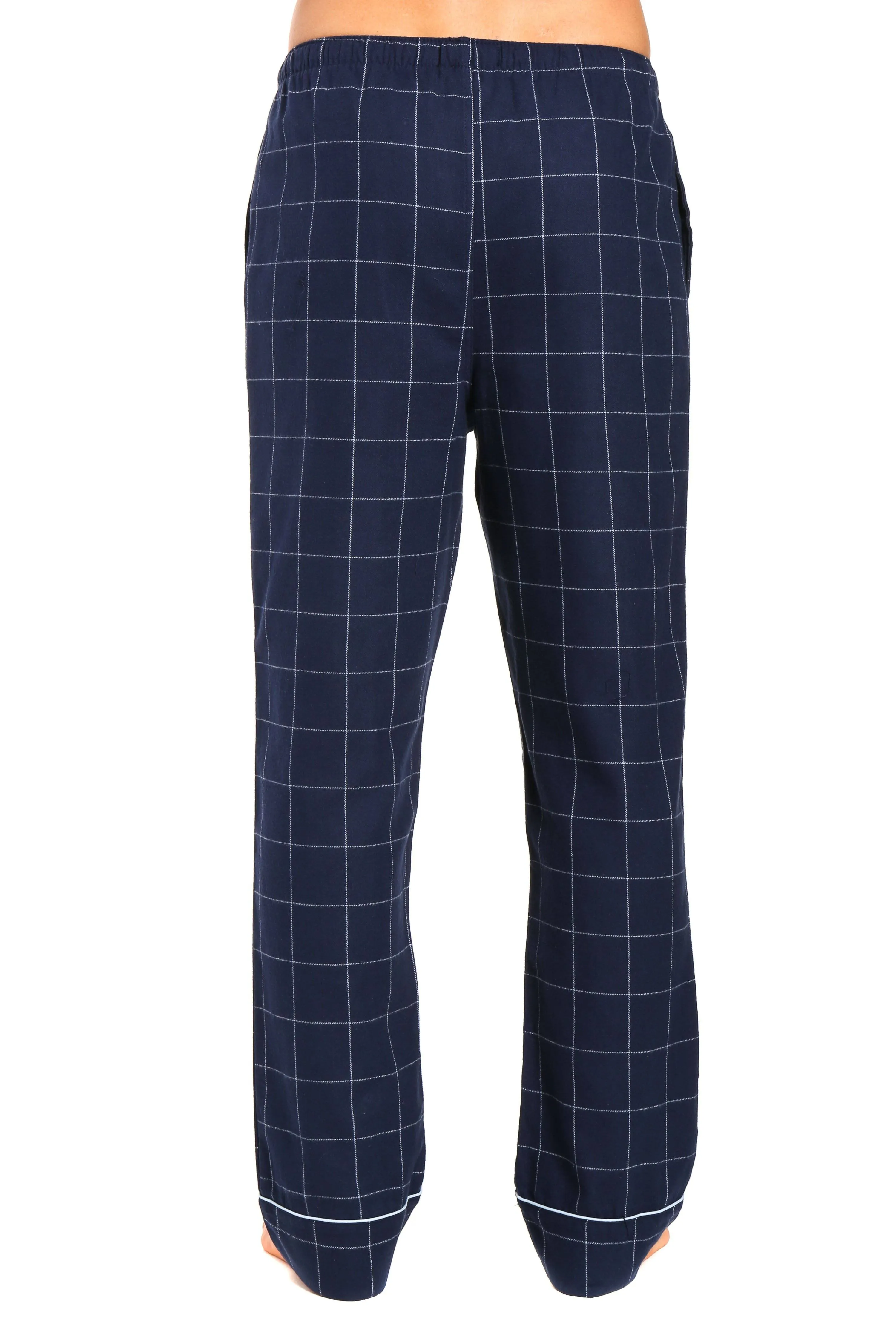 Men's 100% Cotton Flannel Lounge Pants - 2 Pack