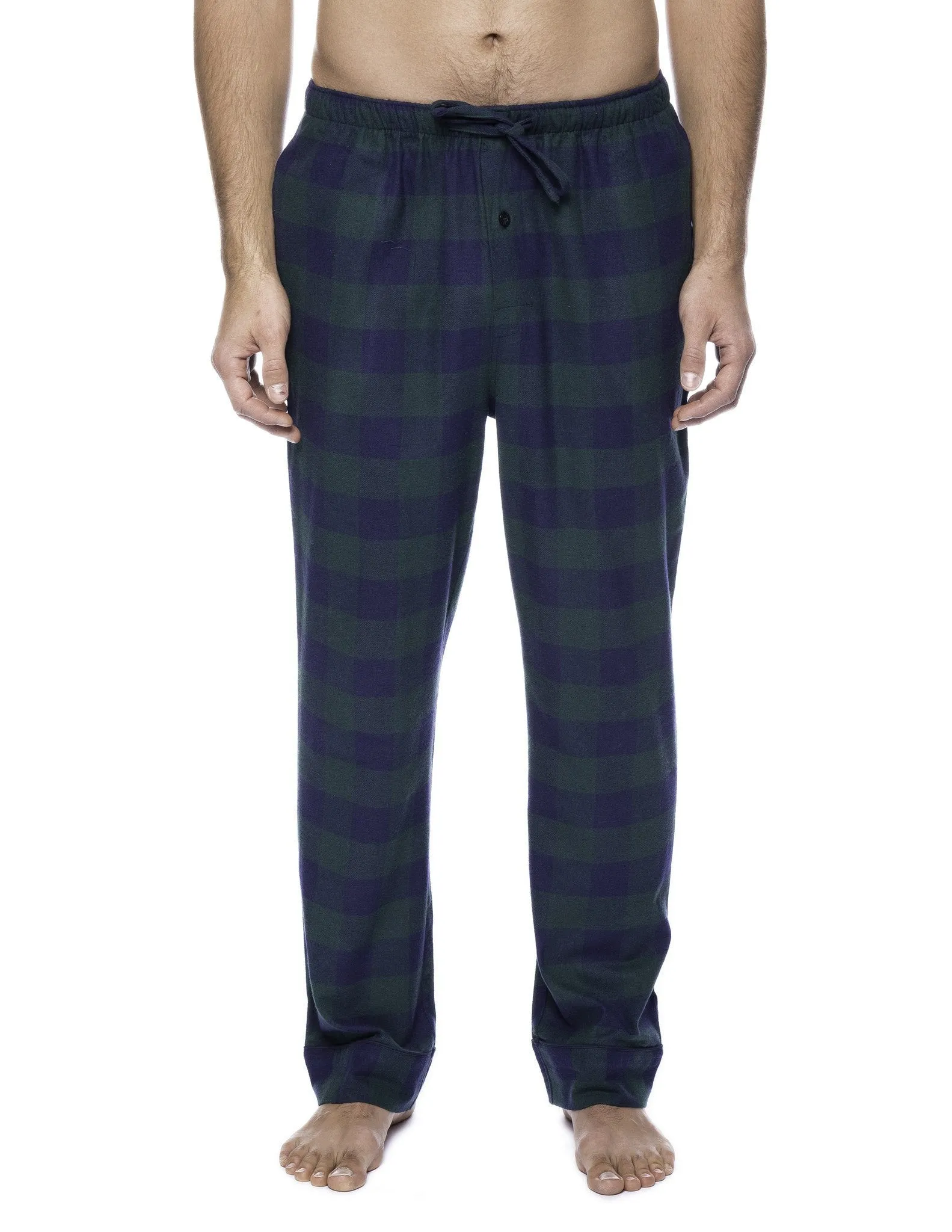 Men's 100% Cotton Flannel Lounge Pants - 2 Pack