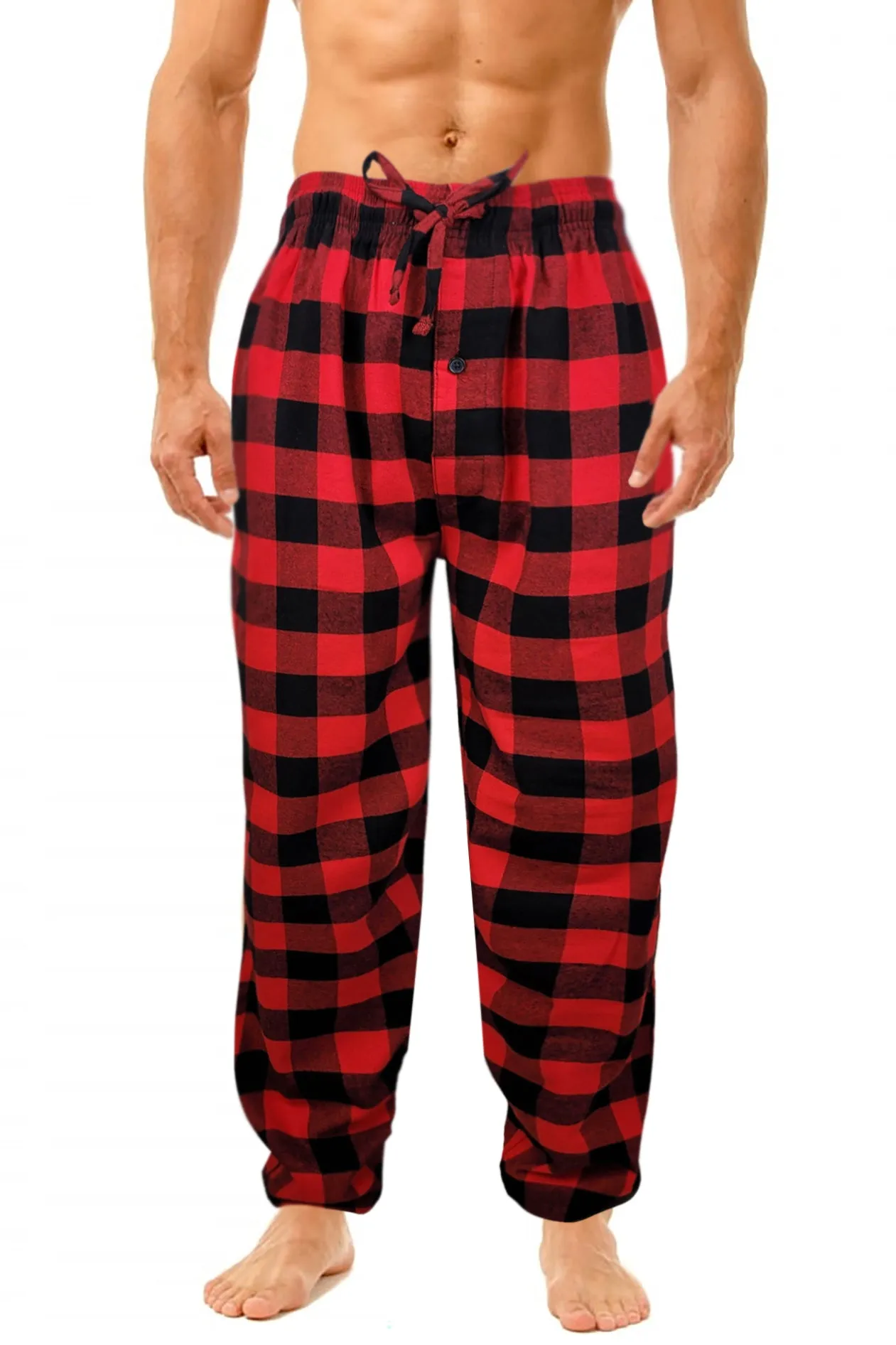 Men's Cotton Lounge Pajama Pants in S-6XL Sizes - Explore the Big and Tall Collection | Three-Pack  Different Touch