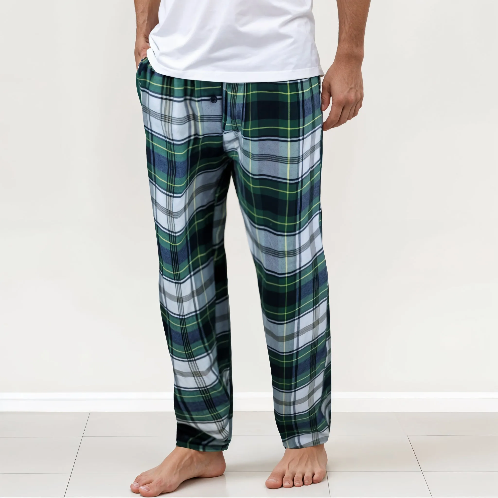 Men's Cotton Lounge Pajama Pants in S-6XL Sizes - Explore the Big and Tall Collection | Three-Pack  Different Touch