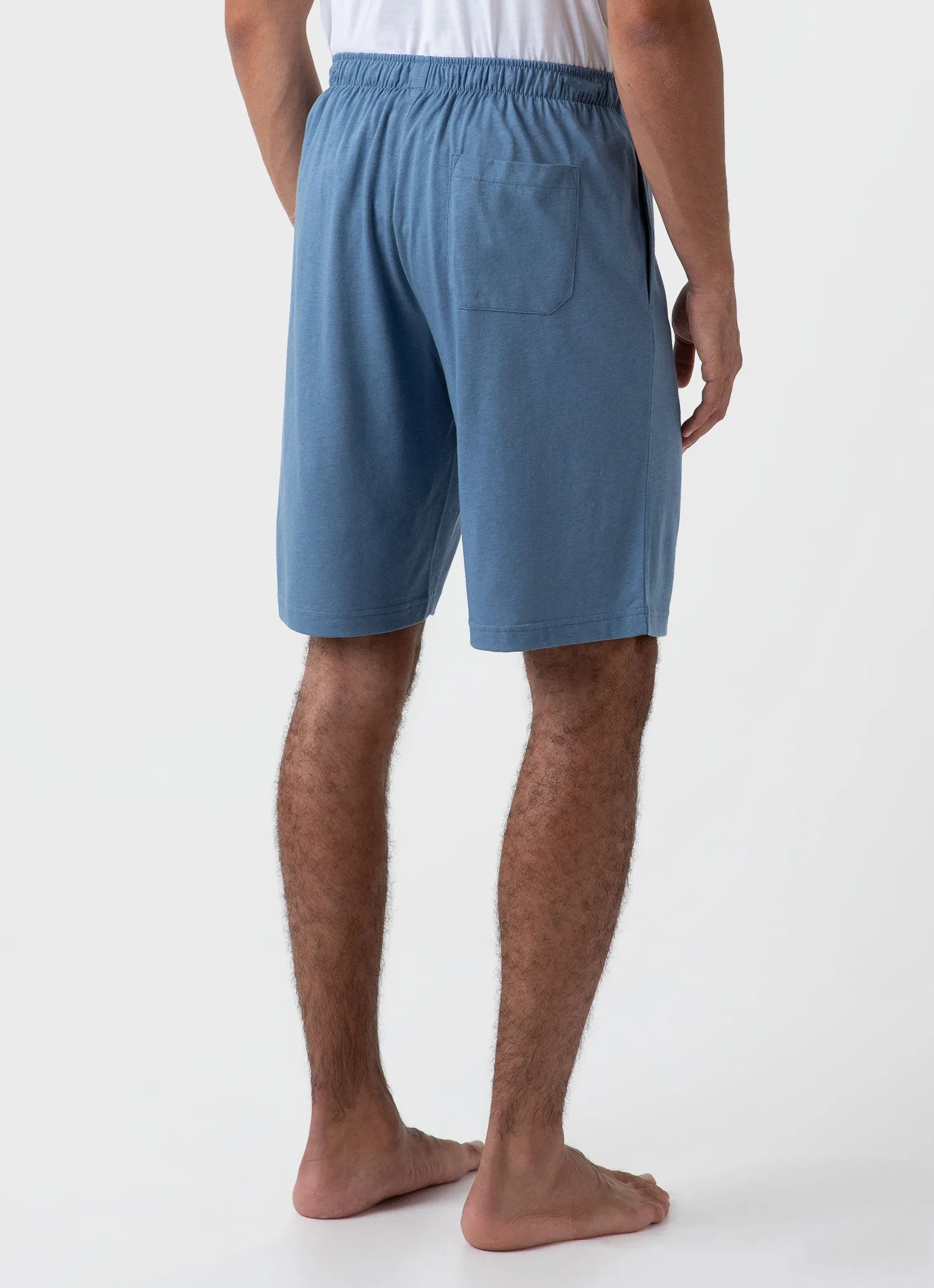 Men's Cotton Modal Lounge Short in Bluestone