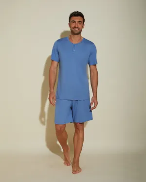 Men's Crewneck Top & Shorts PJ Set