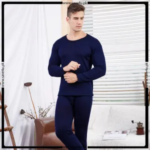 Men's Fleece Thickened Round Neck Thermal Suit