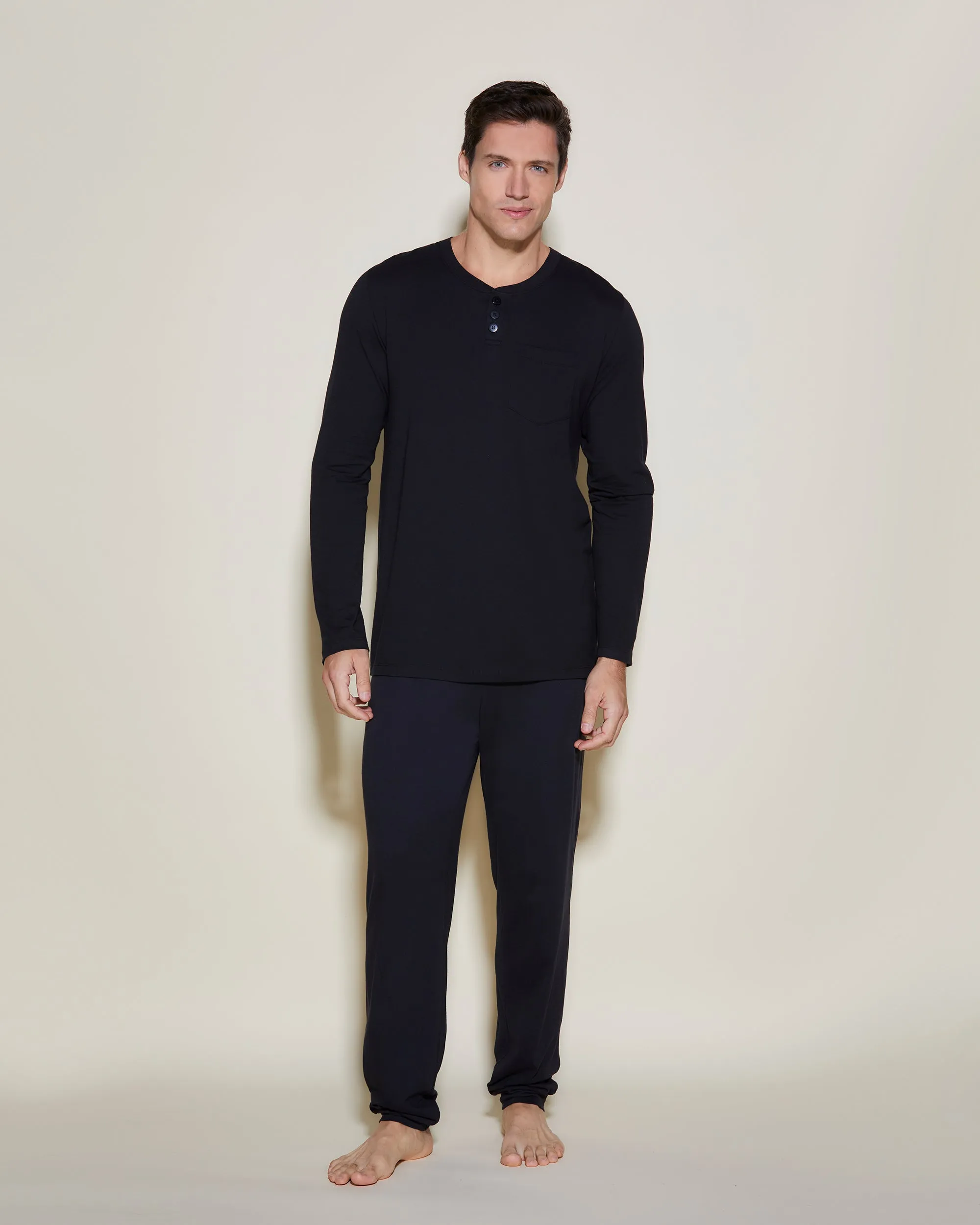 Men's Henley & Jogger Pajama Set