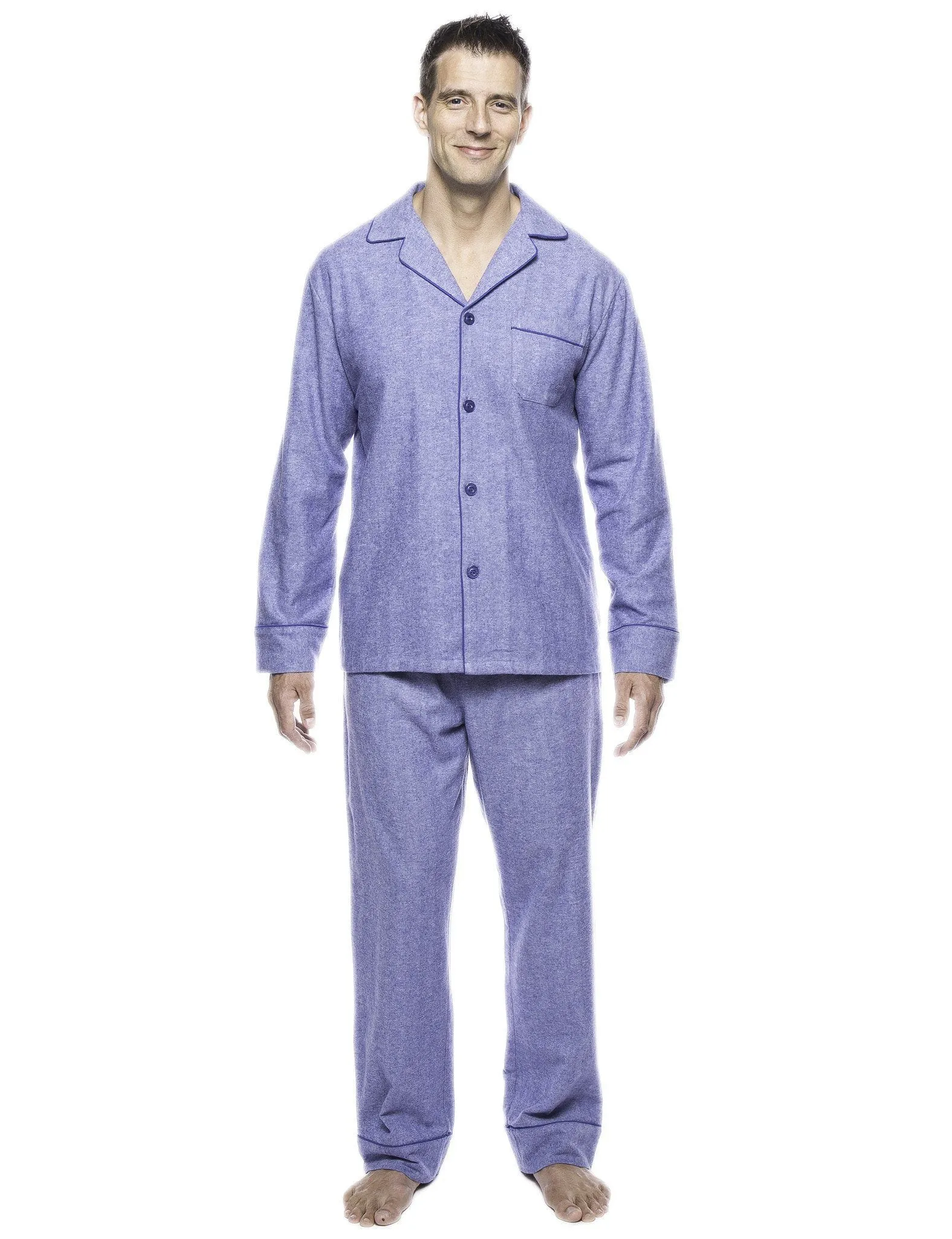 Men's Premium 100% Cotton Flannel Pajama Sleepwear Set