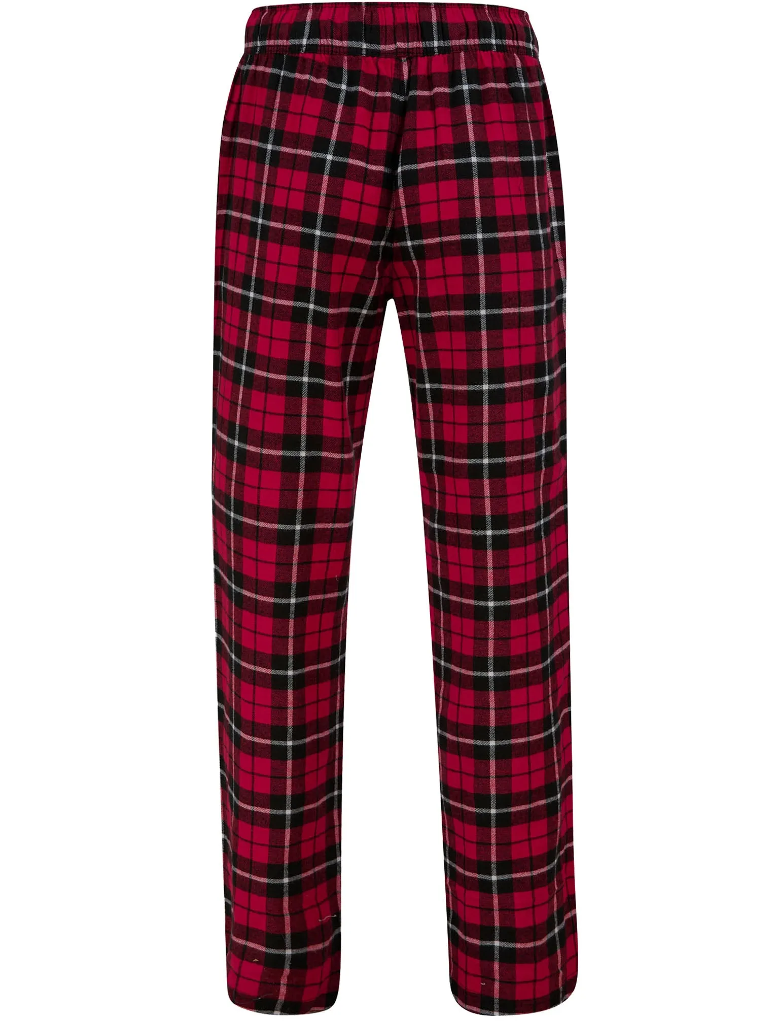 Men's Reindeer Applique 2pc Lounge Pyjama Set in White / Red Black Check - Merry Christmas