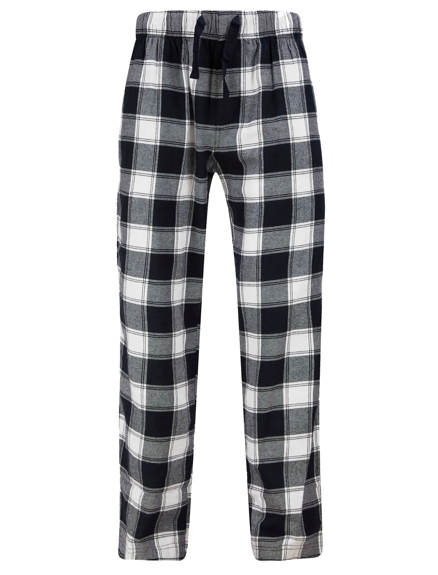 Men's Santa Pocket 2pc Lounge Pyjama Set in Light Grey Marl / Navy White Check - Merry Christmas