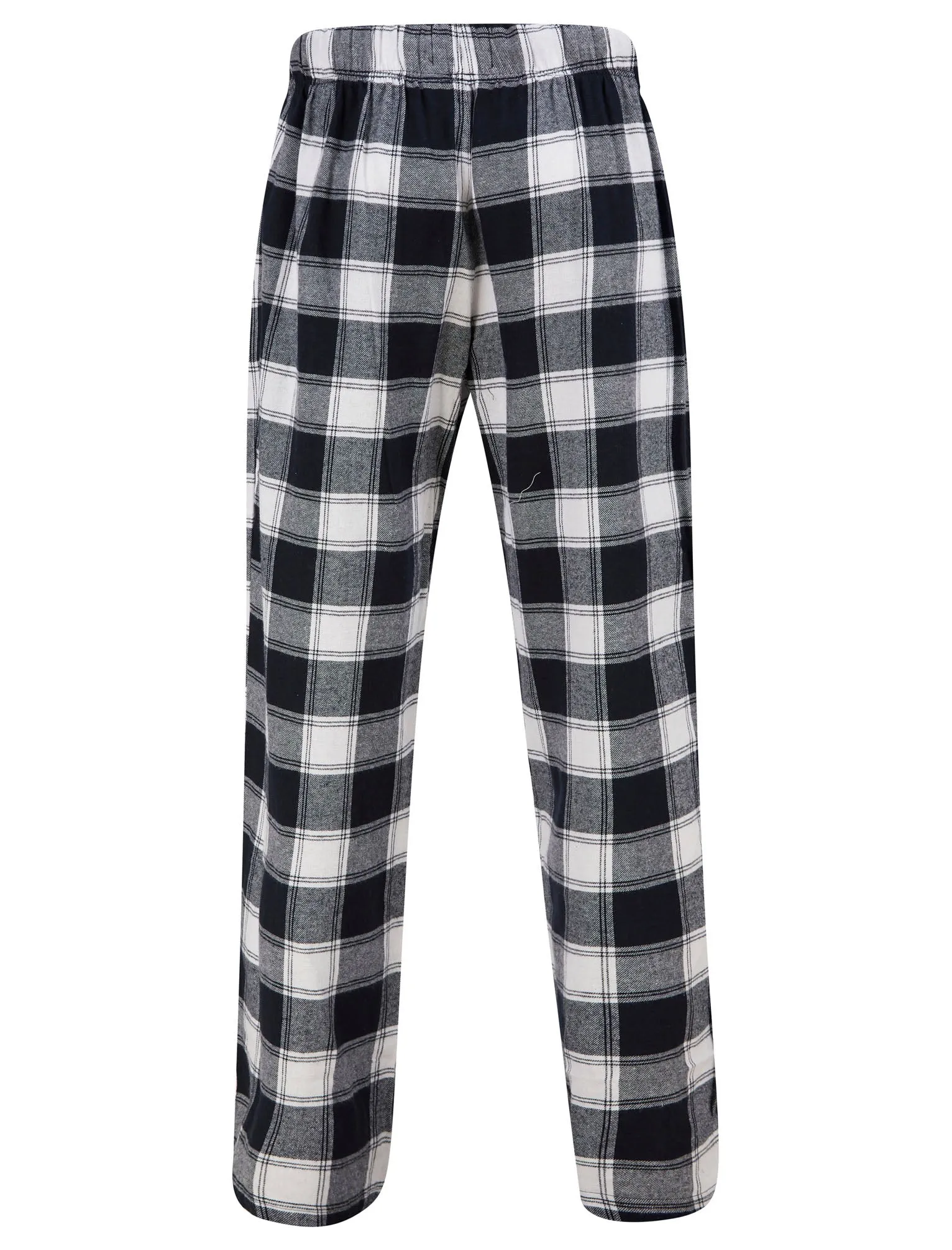 Men's Santa Pocket 2pc Lounge Pyjama Set in Light Grey Marl / Navy White Check - Merry Christmas