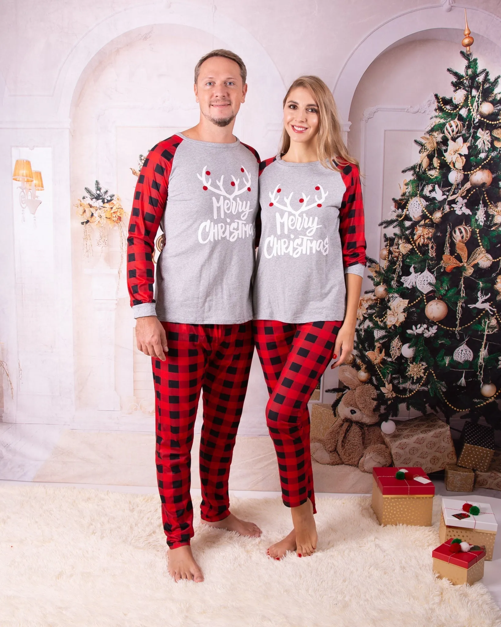 Merry Christmas Cotton Kids Matching Pajamas