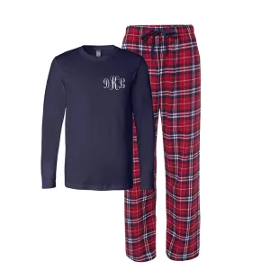 Monogrammed Flannel Pajama Set