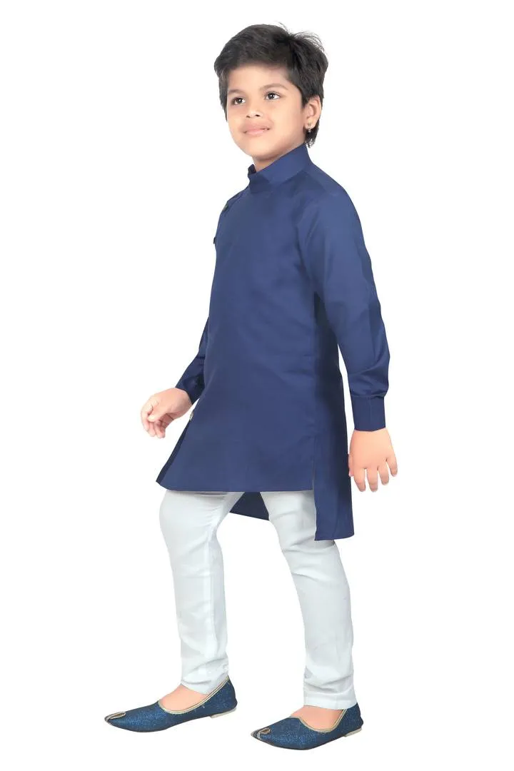 Navy Blue Kurta Pajama Set For Baby Boy