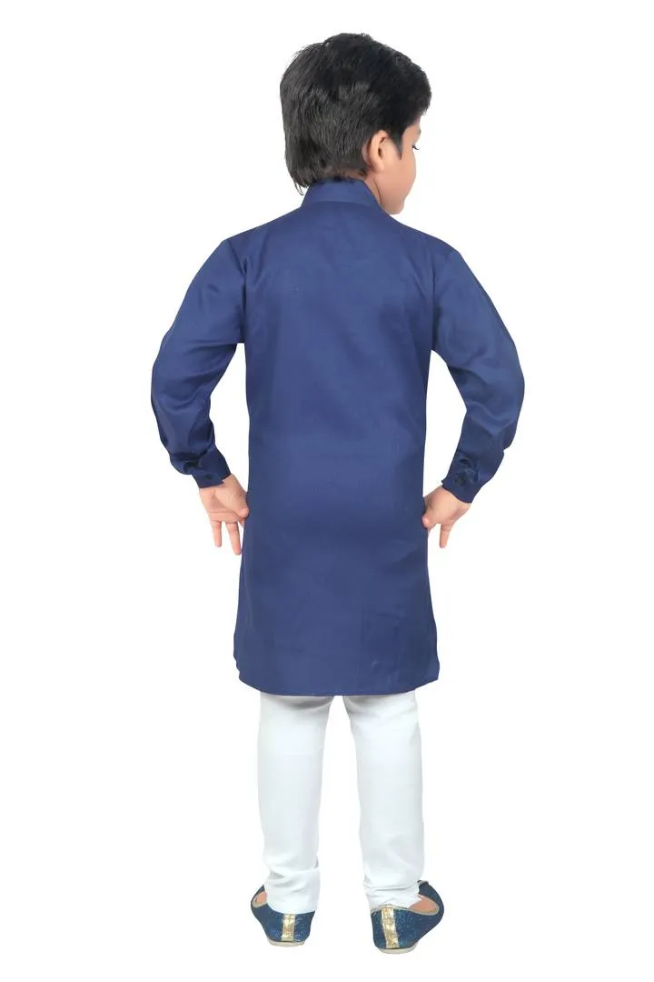 Navy Blue Kurta Pajama Set For Baby Boy