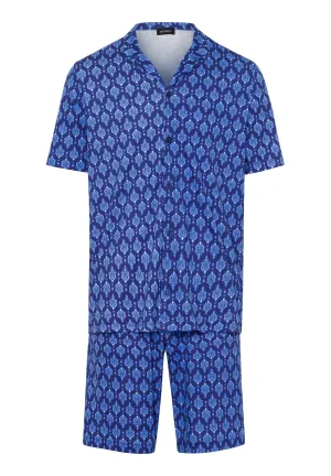 Night And Day Button Front Cotton Pajama Set | Modern Ornament Reverse 75137-2352