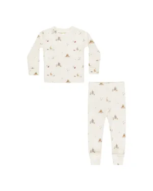 Organic Long Sleeve Pajama Set | Winter Town