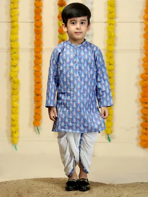 Pale Blue Boys Dhoti Kurta Set