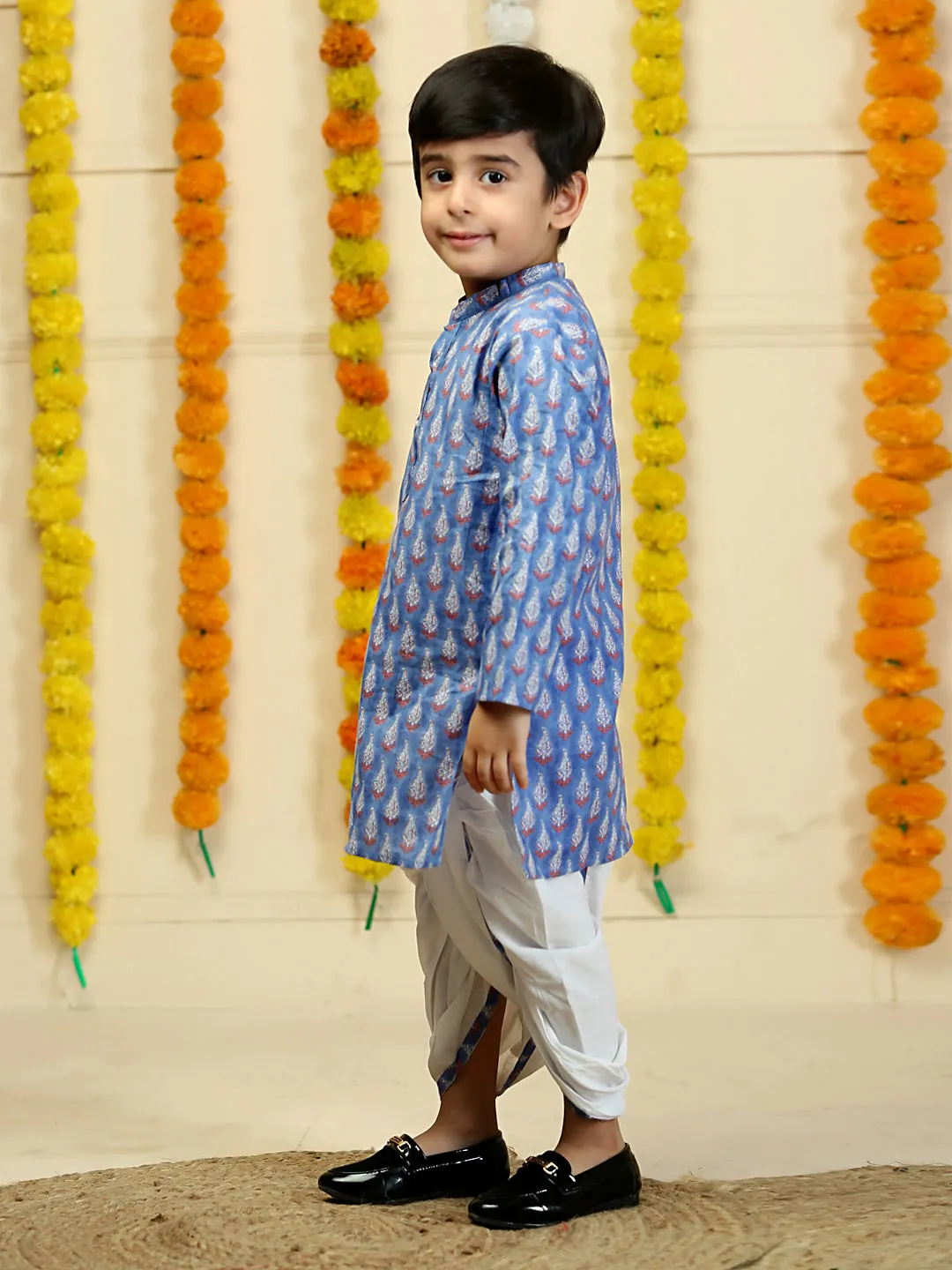 Pale Blue Boys Dhoti Kurta Set