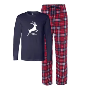 Personalized Buck Flannel Pajama Set