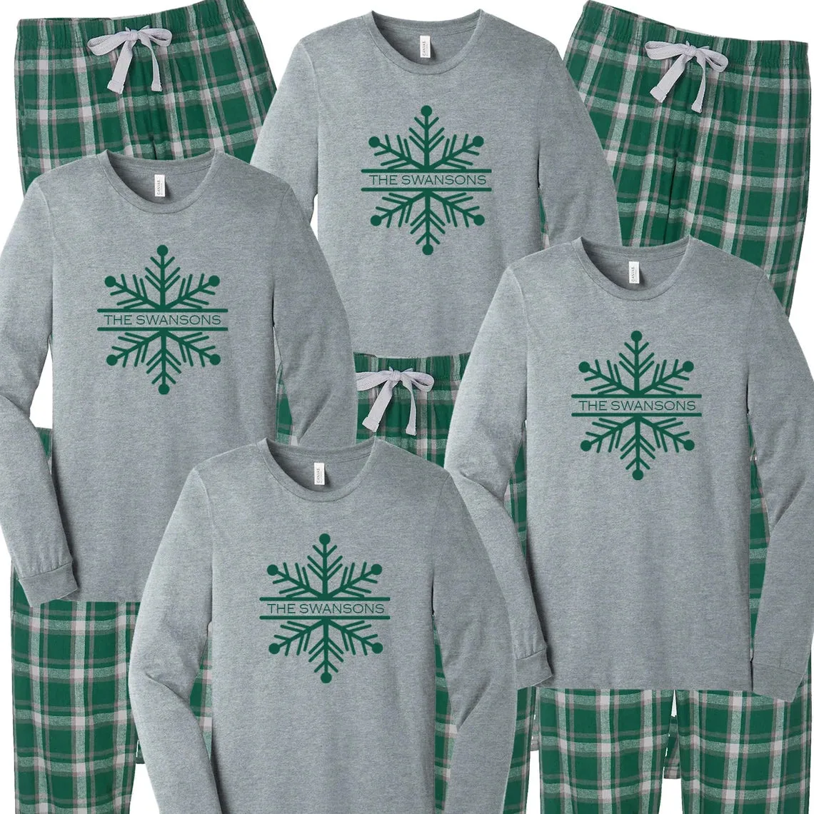 Personalized Matching Family Pajamas - Let It Snow