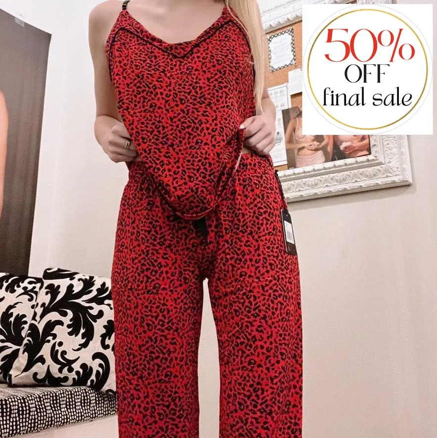 PJ Salvage Leopard Cami Pant Set Rfllls