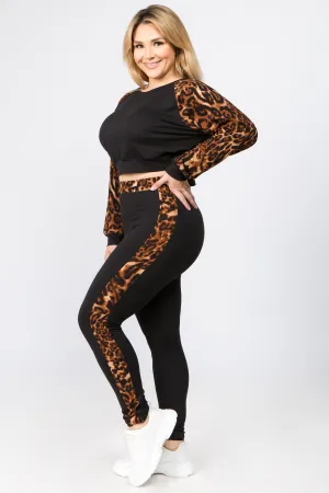 Plus Size Call of the Leopard Matching Set