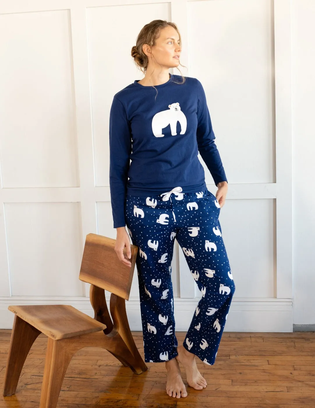 Polar Bear Matching Family Pajama Set