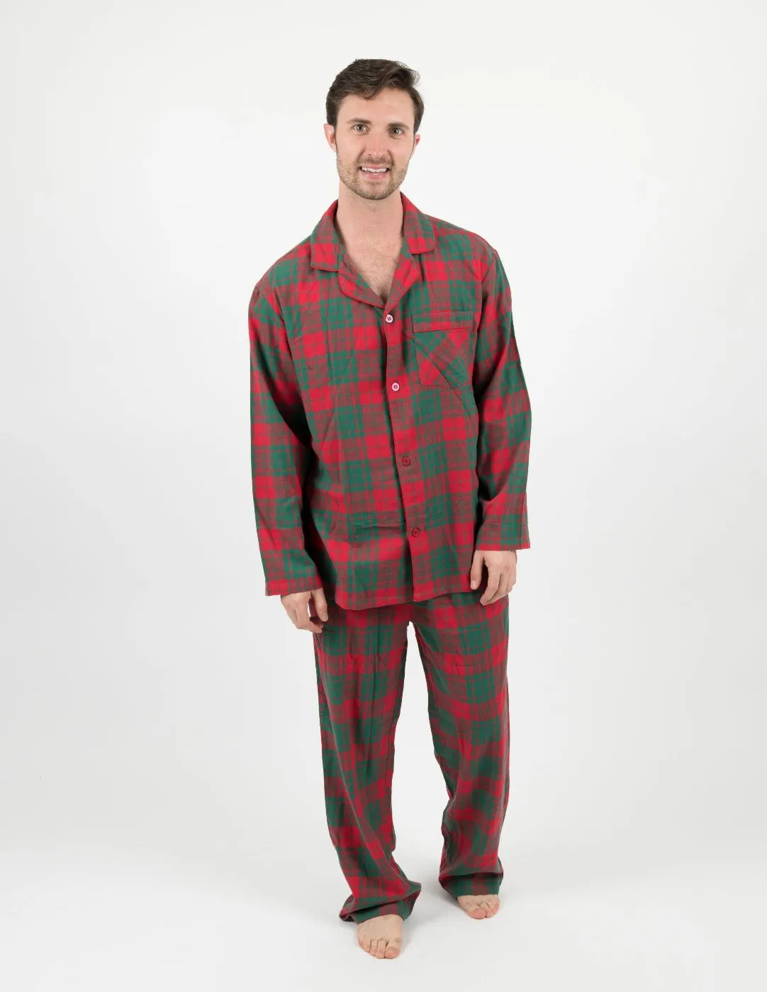 Red & Green Matching Family Pajama Set