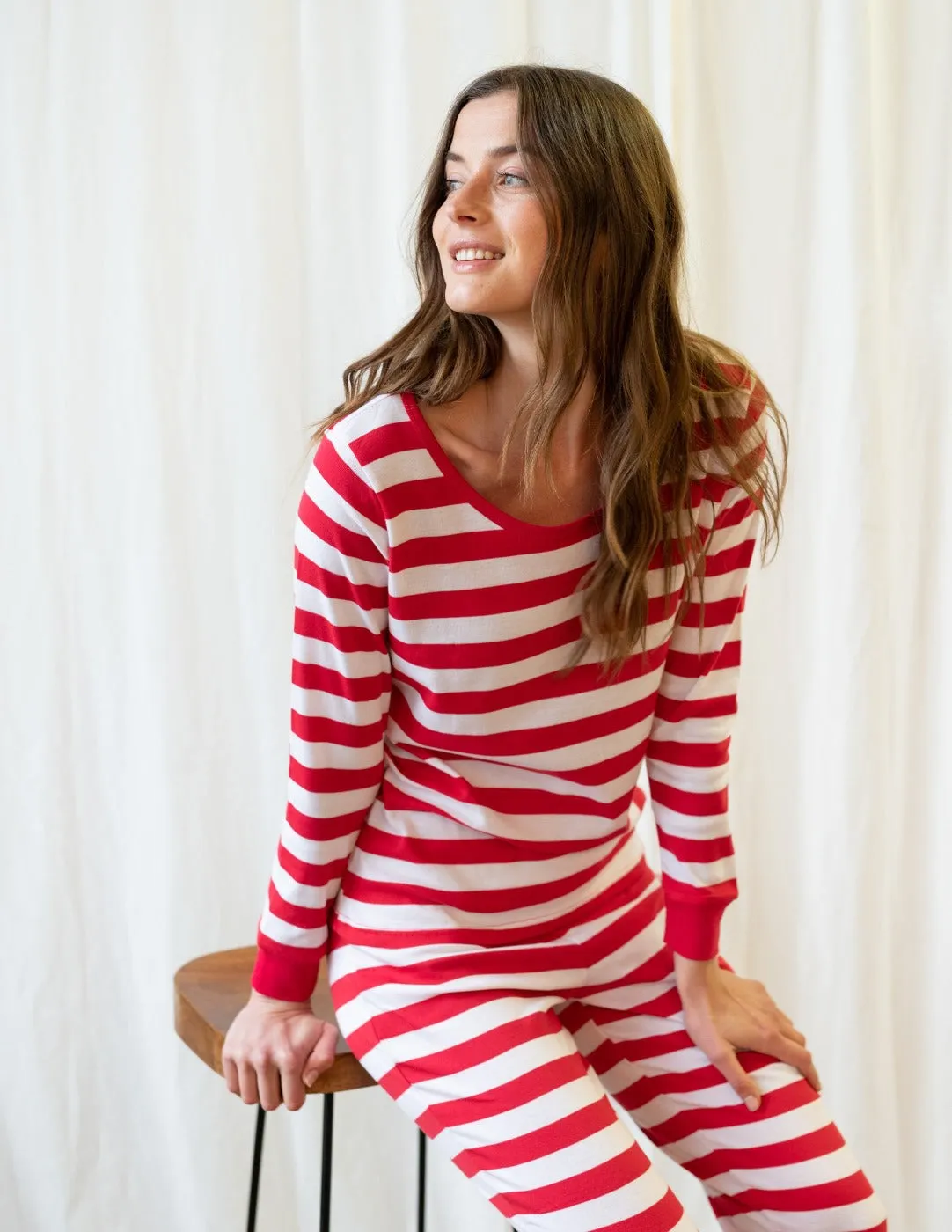 Red & White Matching Family Pajama Set