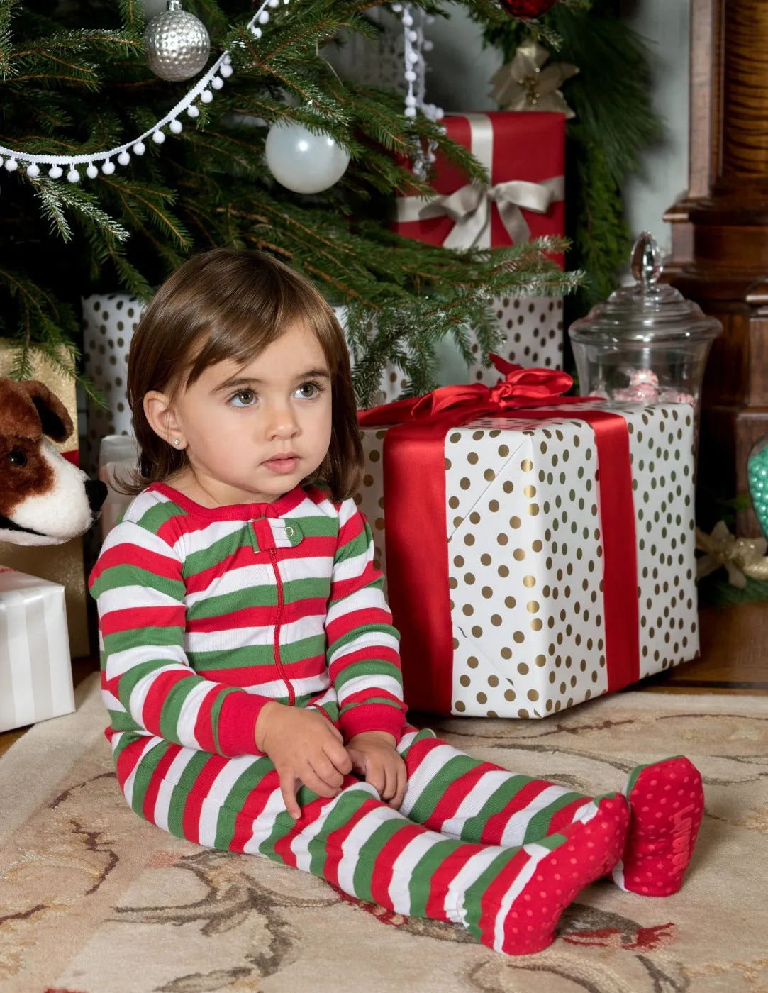 Red, White, & Green Matching Family Pajama Set