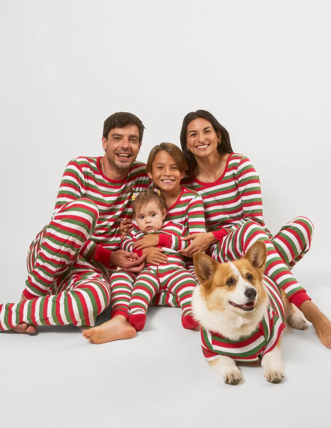 Red, White, & Green Matching Family Pajama Set