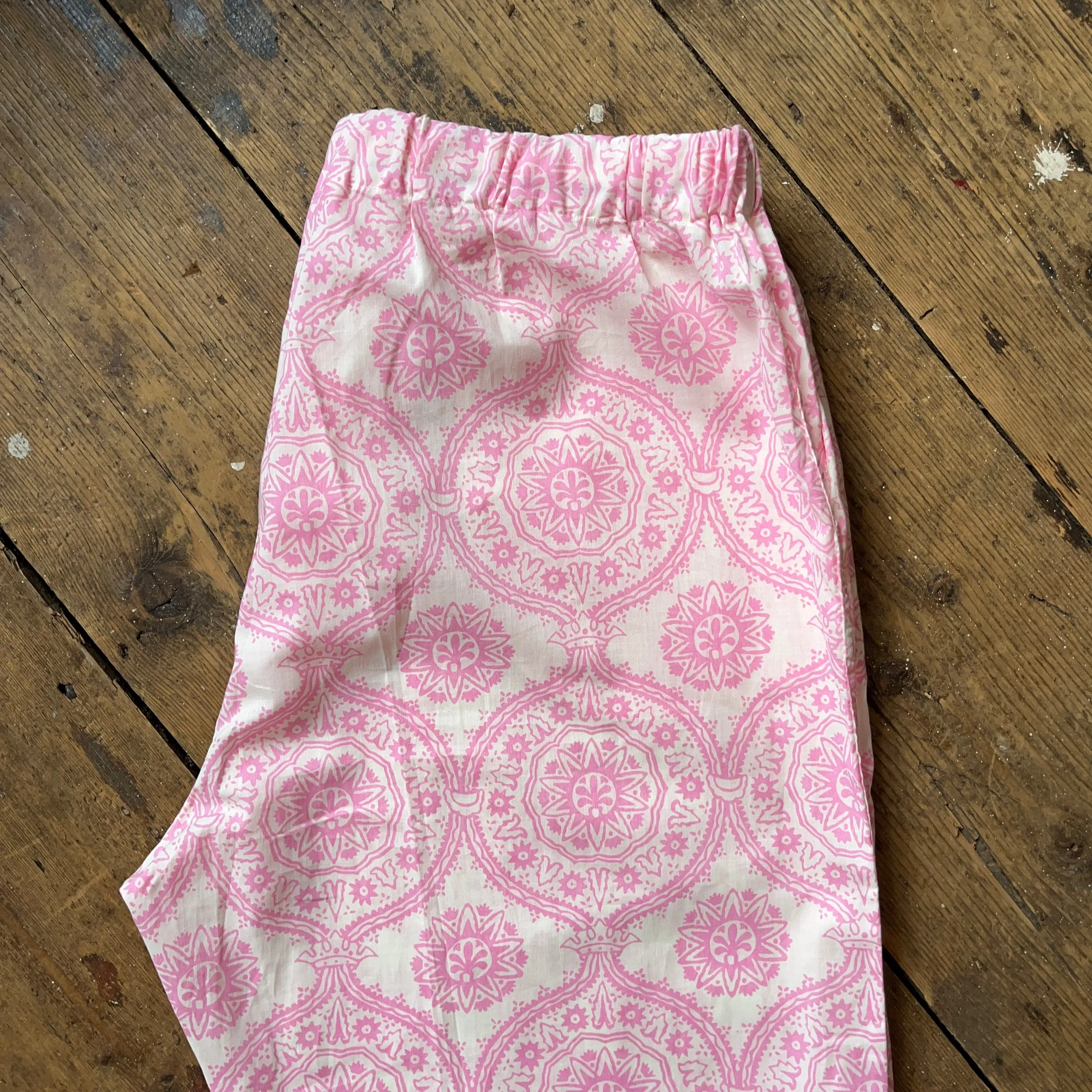 Regent - Lounge Pants - Pink/White Pattern- PJ