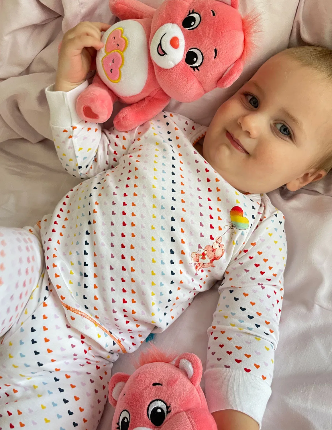 Riley PJ Set in Care Bears Hearts