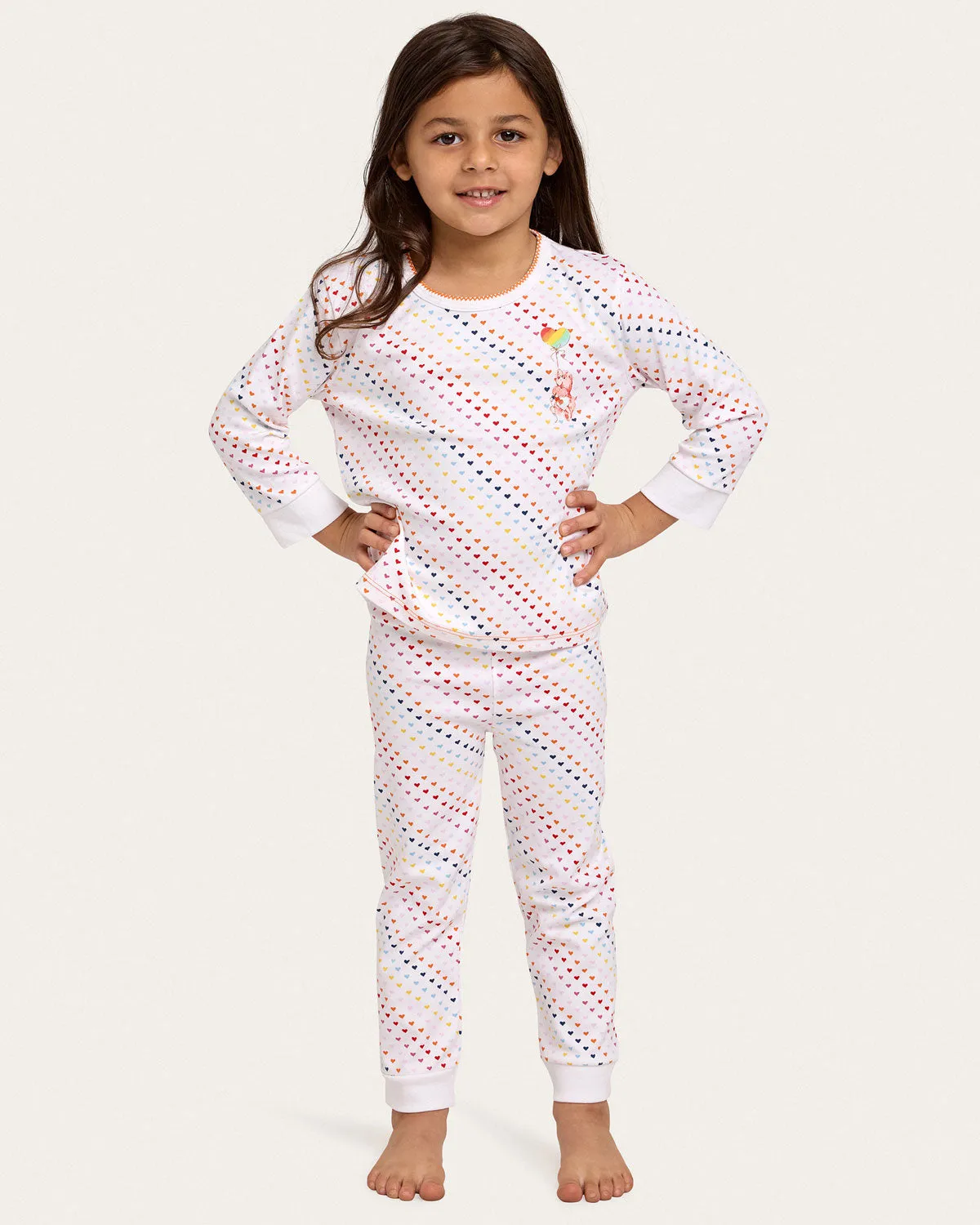 Riley PJ Set in Care Bears Hearts