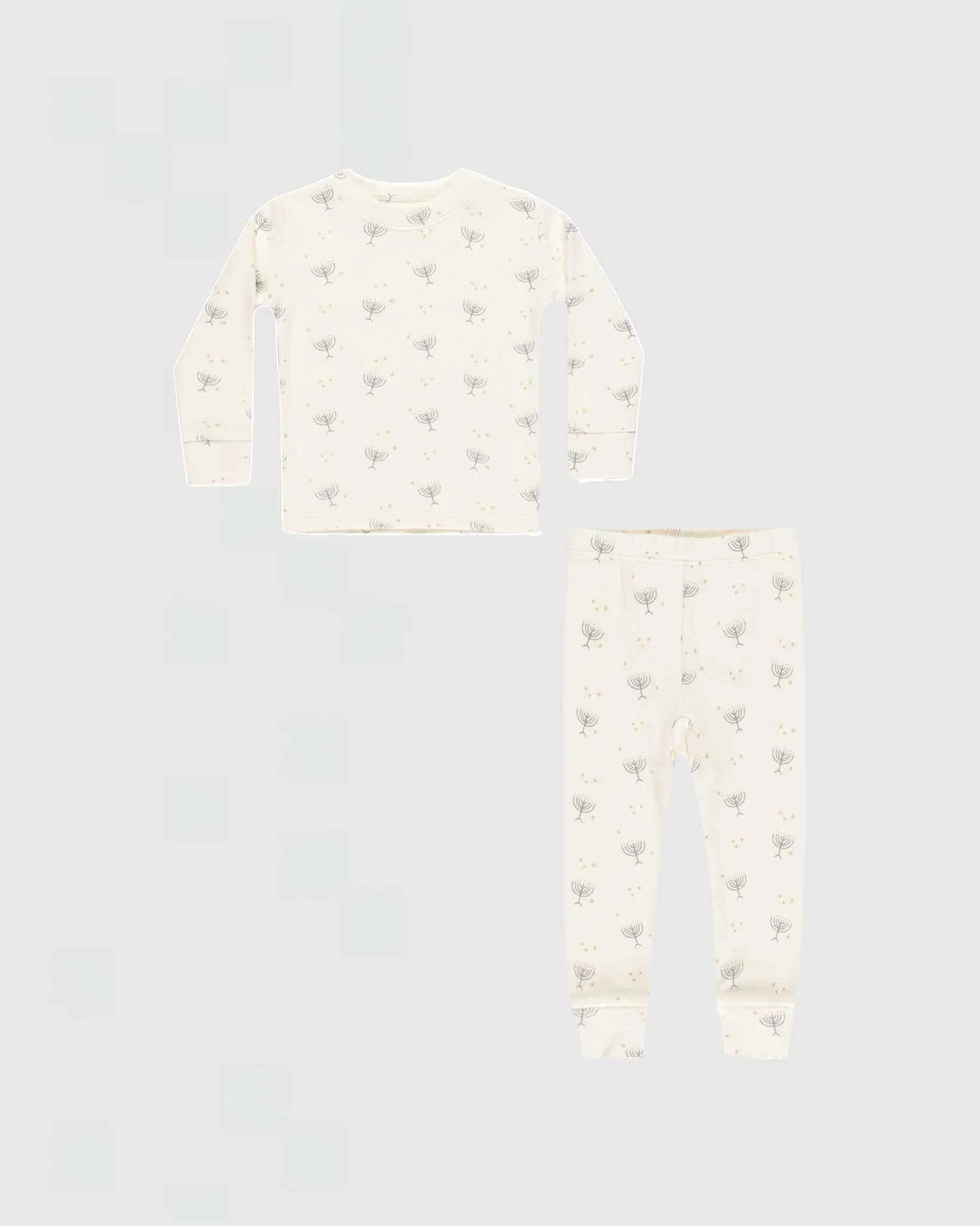 Rylee   Cru Organic Long Sleeve Pajama Set in Hanukkah