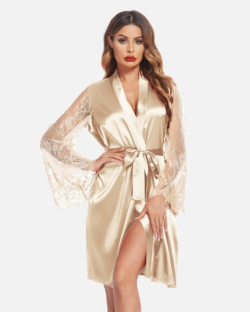 Satin Kimono Robe