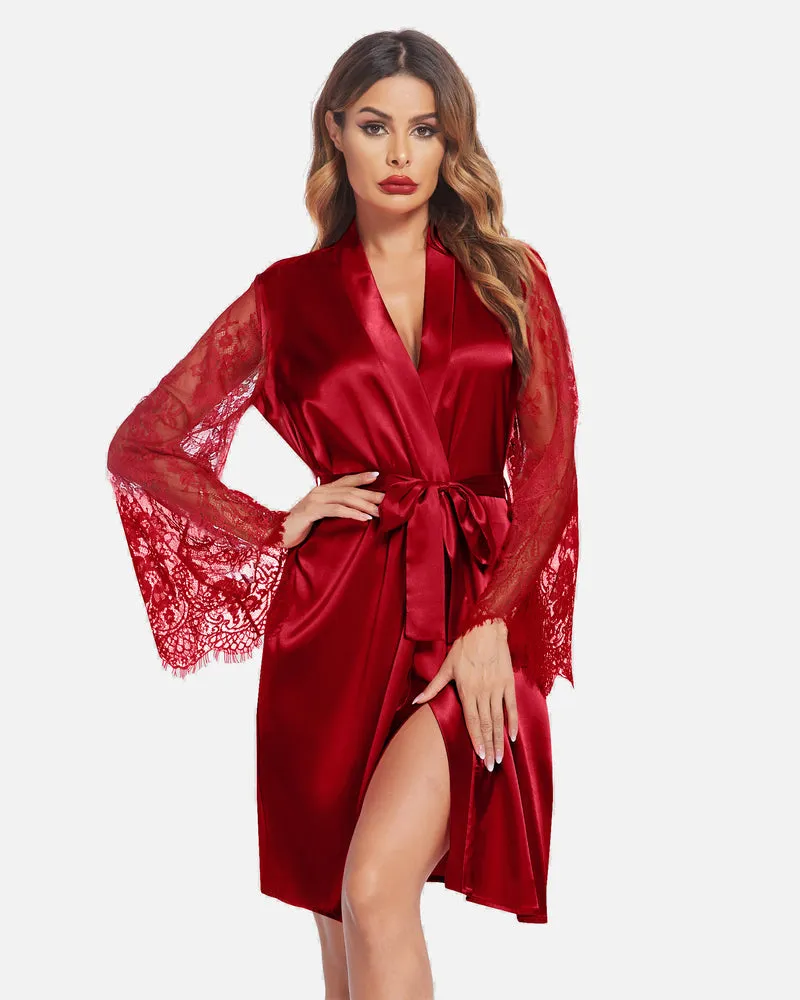 Satin Kimono Robe