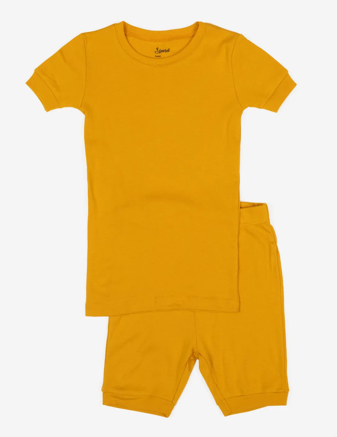 Solid Color Mustard Yellow Matching Family Pajama Set