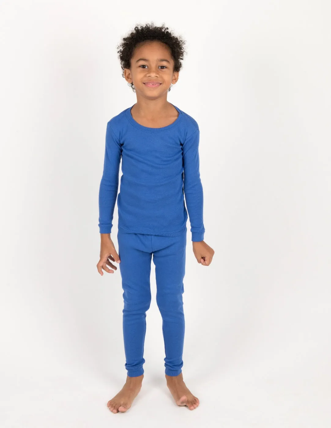 Solid Color Royal Blue Matching Family Pajama Set