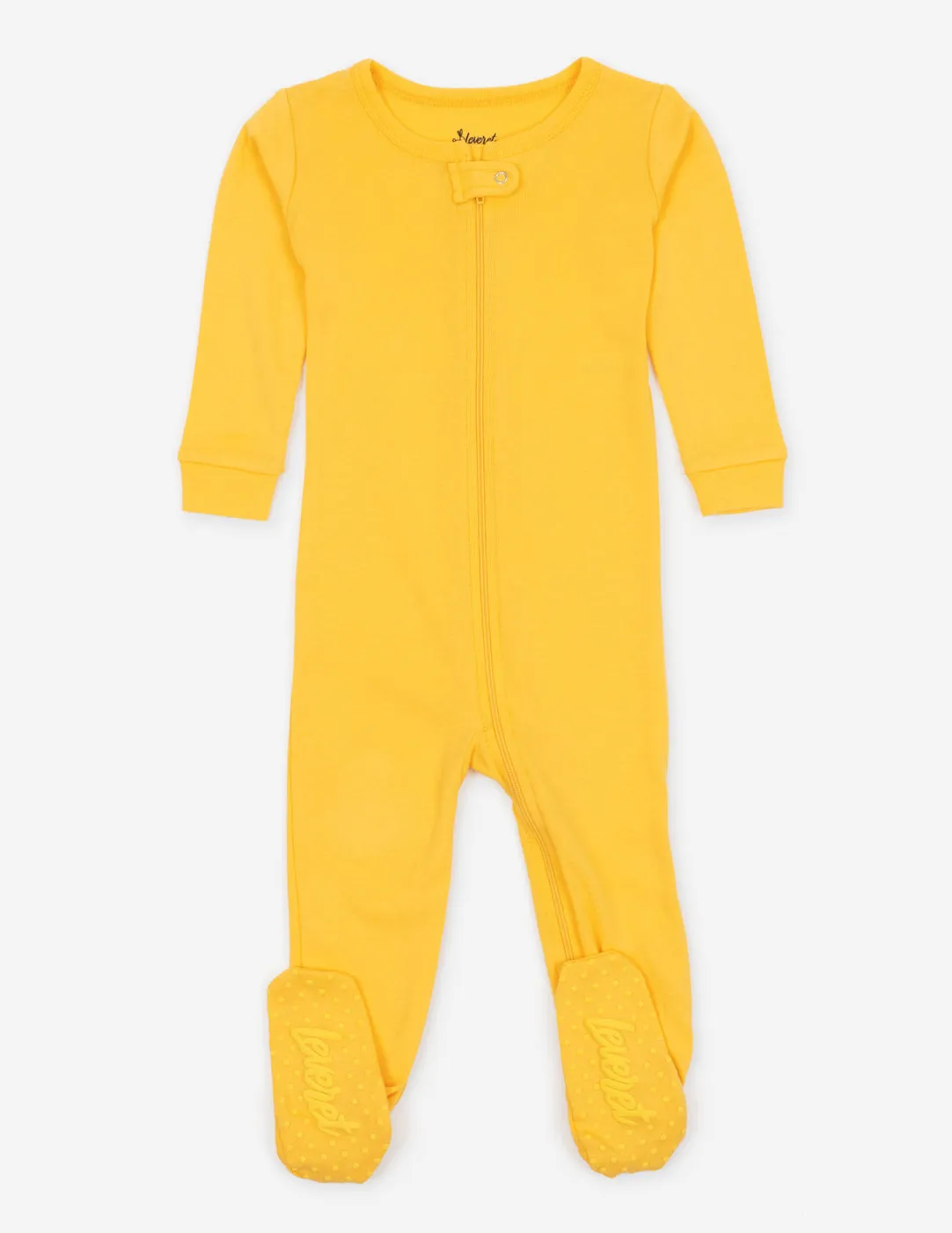 Solid Color Yellow Footed Pajamas